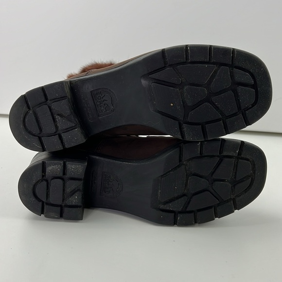 Sorel Women's Block Heel Brown Suede Winter Boots - Picture 8 of 13